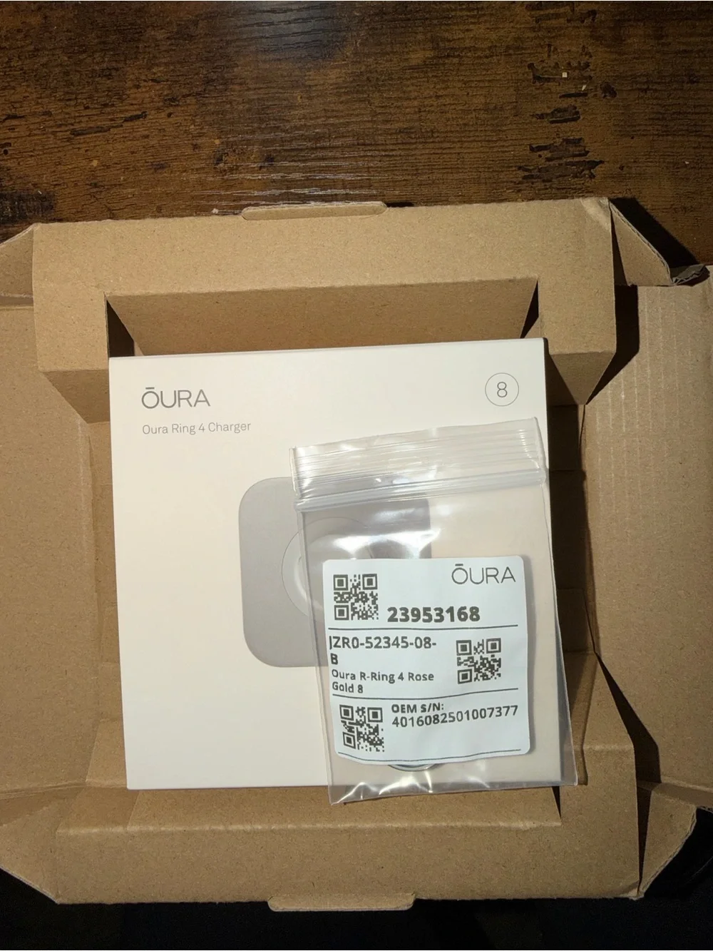 Oura Ring gen 4 size 8 rose gold
